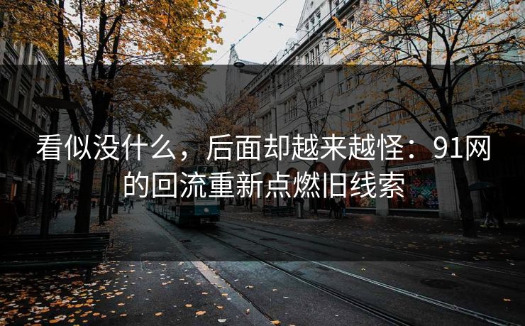 看似没什么，后面却越来越怪：91网的回流重新点燃旧线索