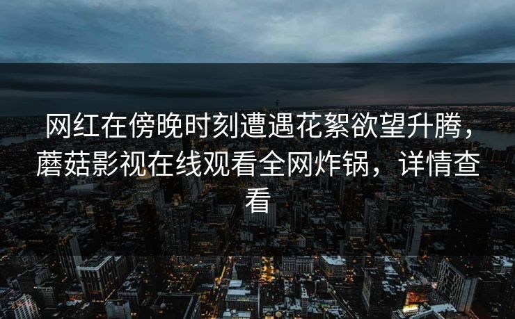网红在傍晚时刻遭遇花絮欲望升腾，蘑菇影视在线观看全网炸锅，详情查看