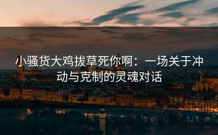 小骚货大鸡拔草死你啊：一场关于冲动与克制的灵魂对话